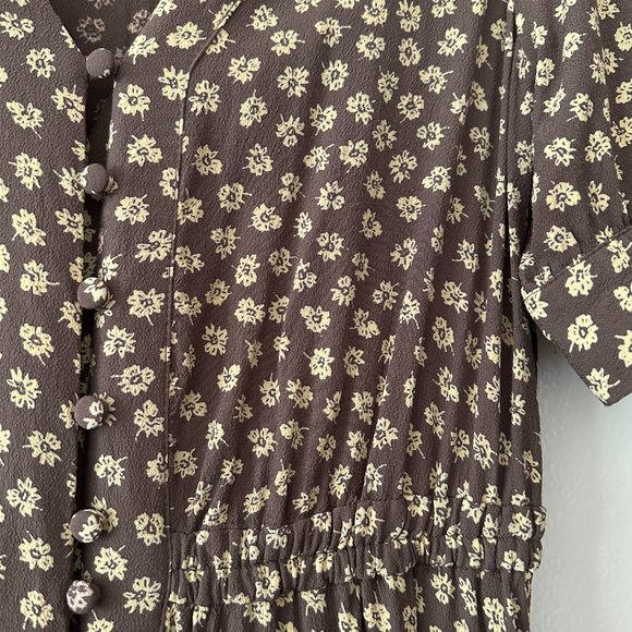 Madewell Button-Cuff Midi Dress in Woodcut Flowers 0 - Picture 7 of 11